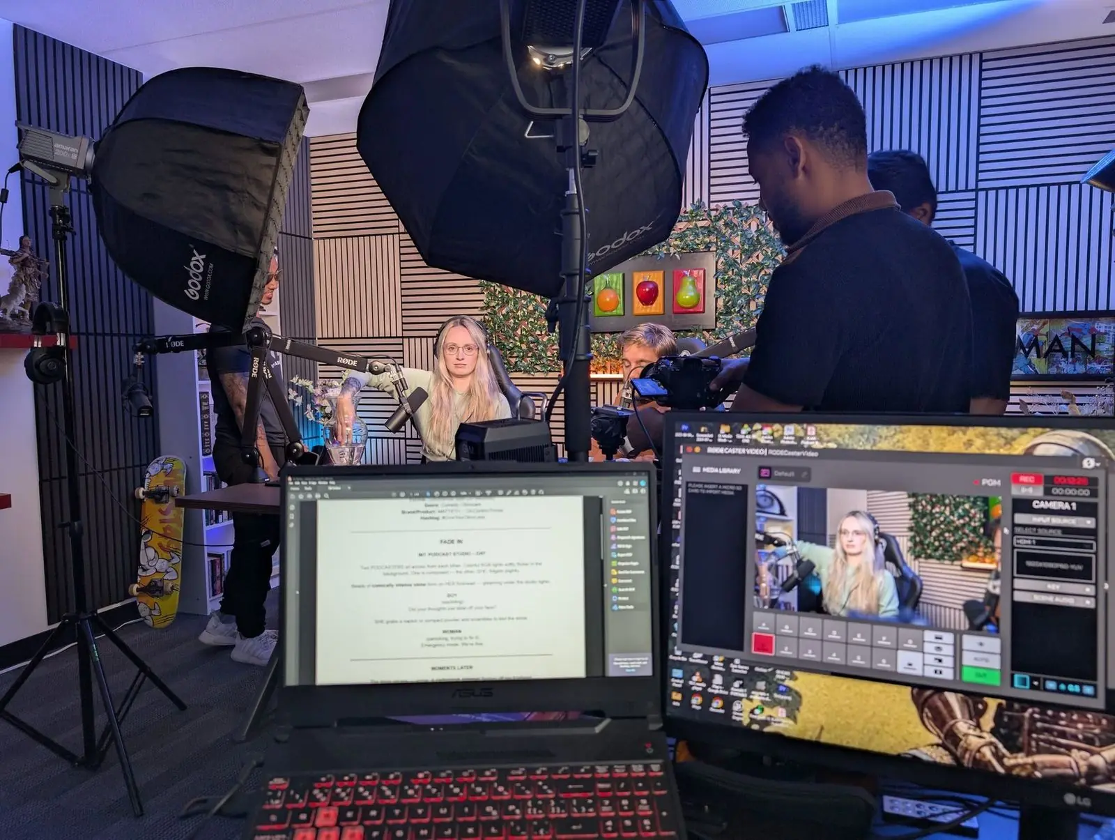 A session in the ICAN podcast room